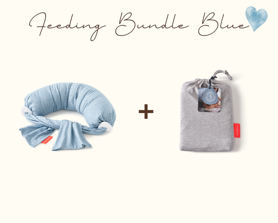 bbhugme Nursing Pillow blue feeding Bundle