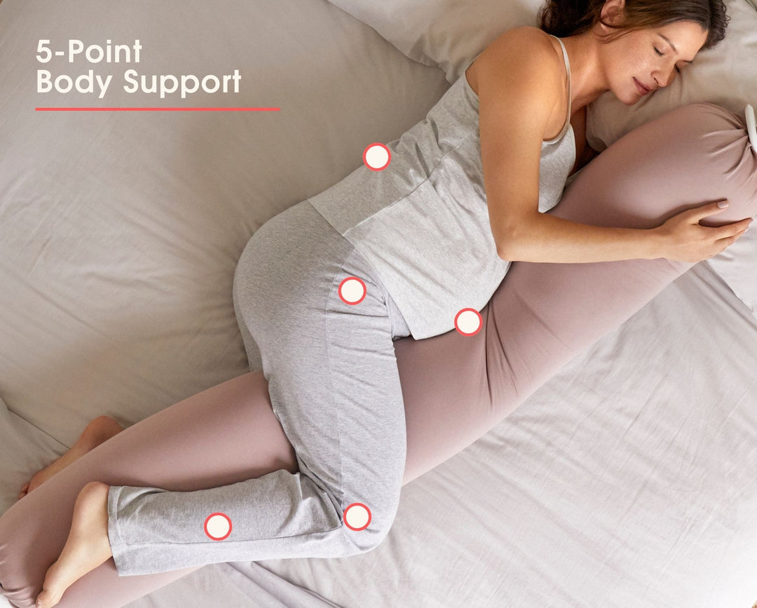 bbhugme Pregnancy Pillow 5Point BodySupport DustyPink