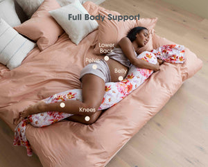 Full Body Support Pregnancy Pillow Blushing Roses
