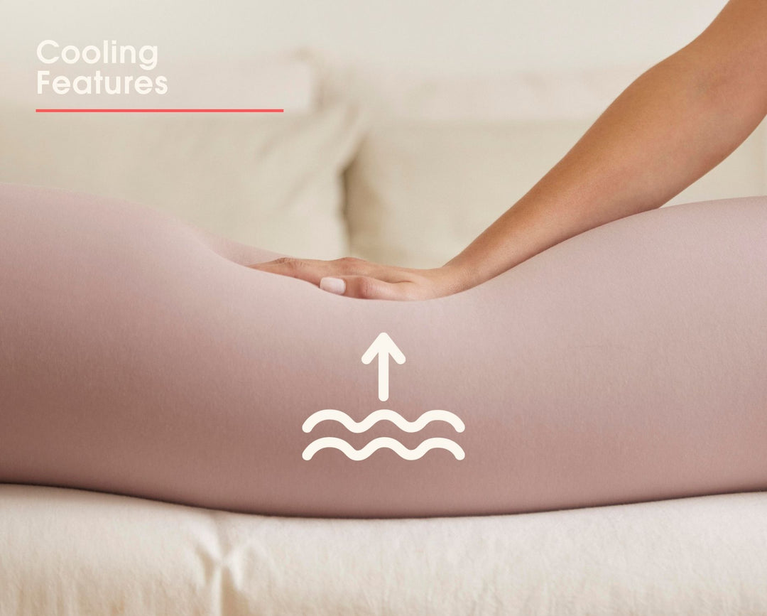 bbhugme Pregnancy Pillow Cooling Features DustyPink