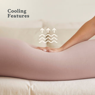 bbhugme pregnancy pillow dusty pink cooling features