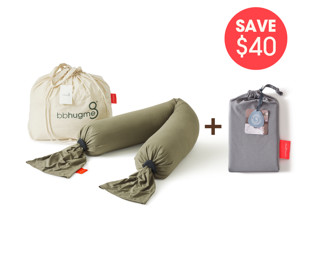 bbhugme Pregnancy Pillow Extra Cover Bundle Dusty Olive