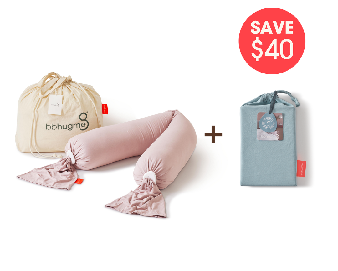 bbhugme Pregnancy Pillow Extra Cover Bundle Dusty Pink