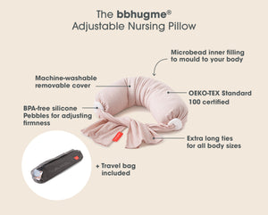 Product Features Nursing Pillow Pink Melange